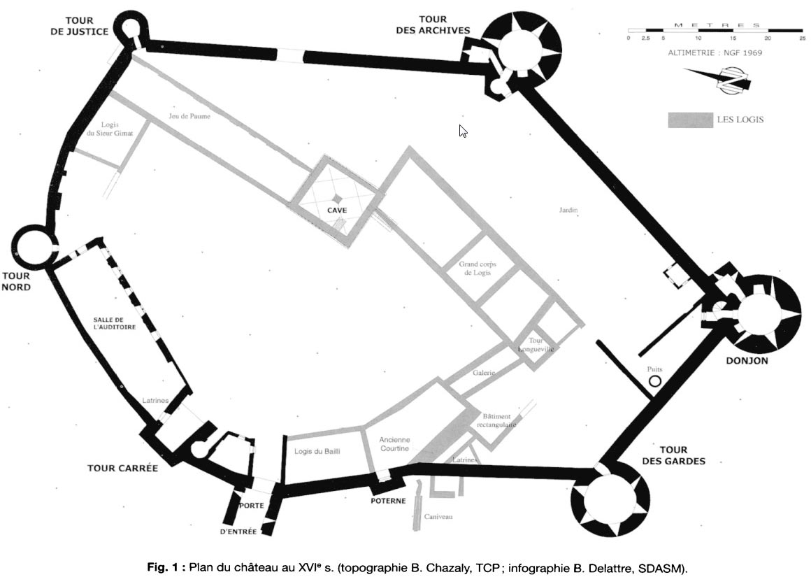 Blandy-les-tours plan XVe siècle